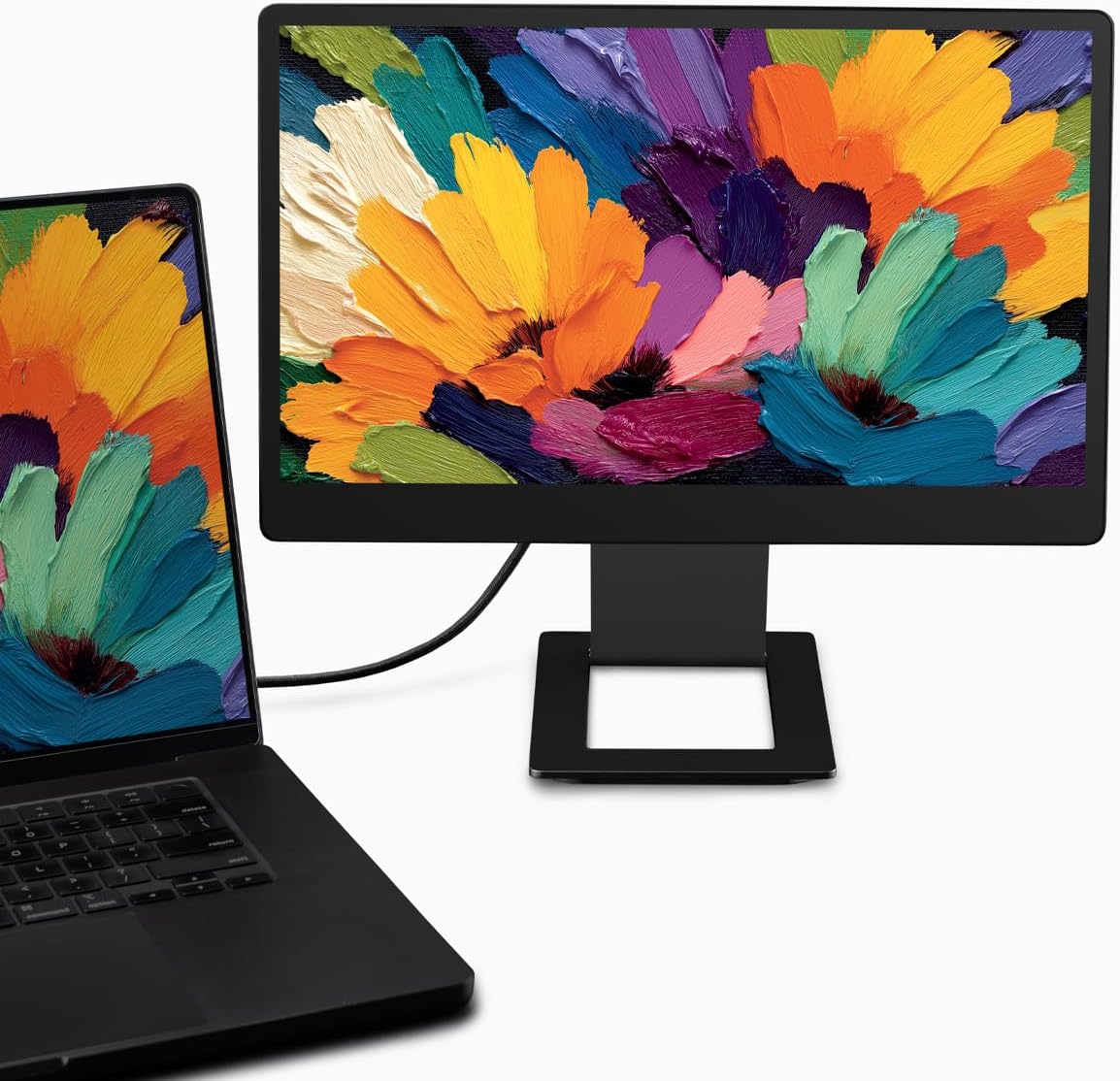 SOTSU SleekView 15.6" Gen 2 Portable Monitor | FHD 1920x1080 | 100% sRGB | 60Hz | 6W | HDMI | USB-C | Magnetic Stand | 70-Degree Tilt Range | Tempered Glass Cover | Phone | Sleek, Minimalist Design