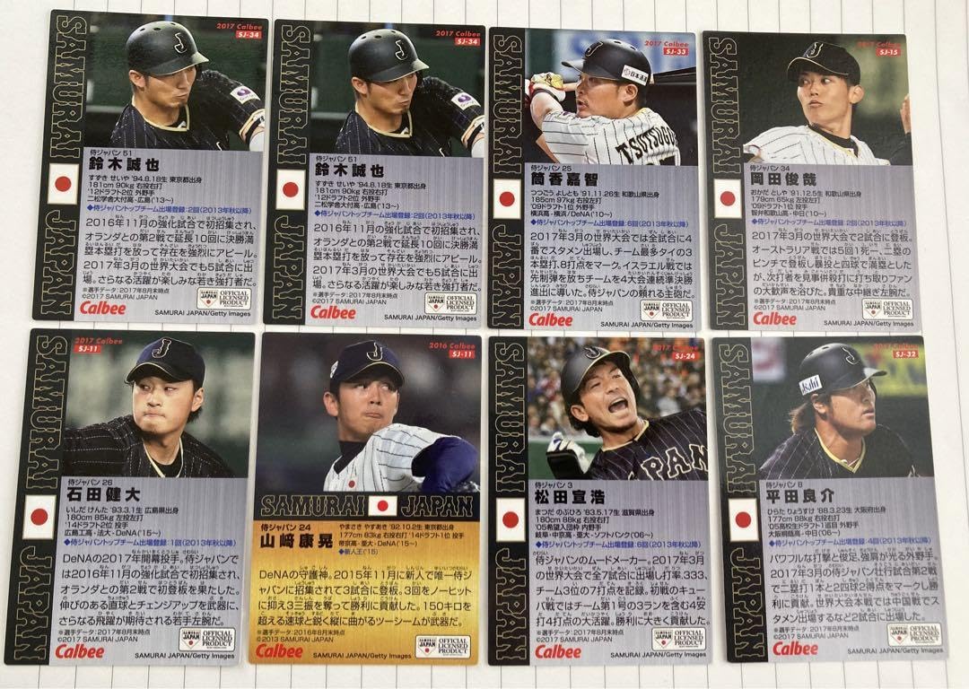 '17カルビー侍ジャパン ゴールドサイン版33枚セット 17カルビー侍ジャパン ゴールドサイン版33枚セット 17カルビー侍
