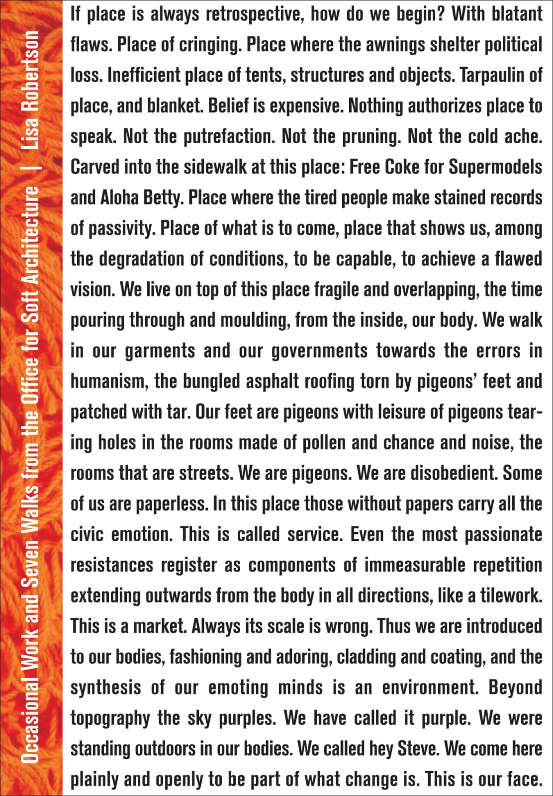 Occasional Work and Seven Walks livre d'architecture