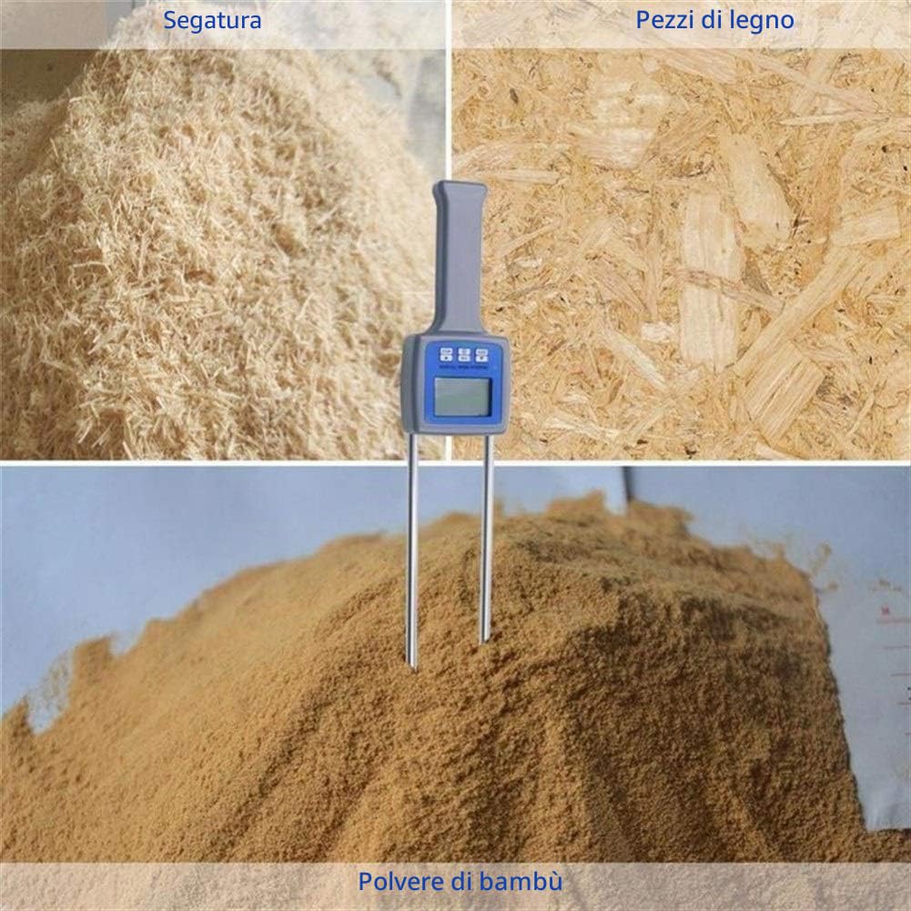 Misuratore di umidità Professionale segatura di Legno Polvere della Balla di Fieno Peat Moisture Meter igrometro TK100W per Giardini, Prato Inglese, Agricoltura Uso