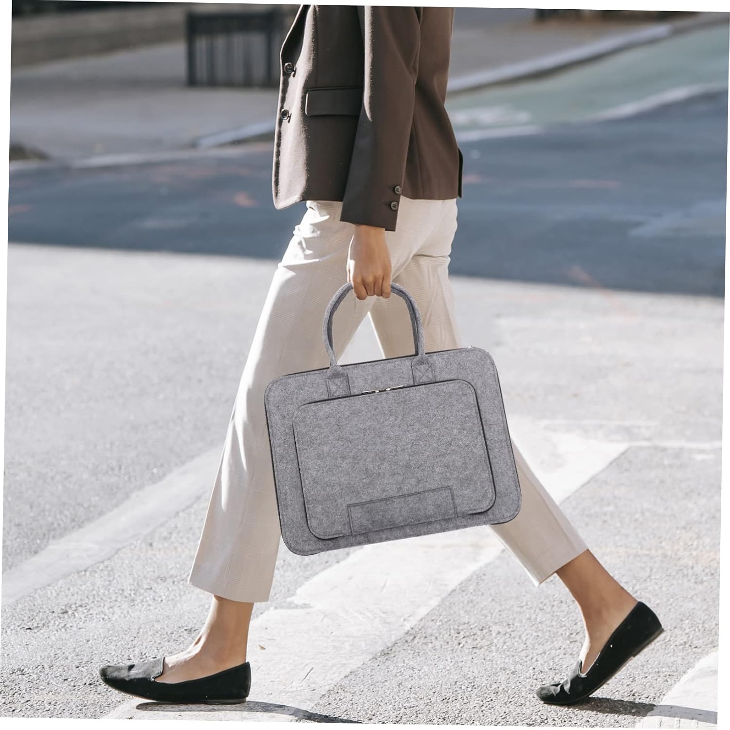 Elegant Laptop Cover Bag Multi-Purpose Computer Carrying Case Soft Felt Material for Friends and Family