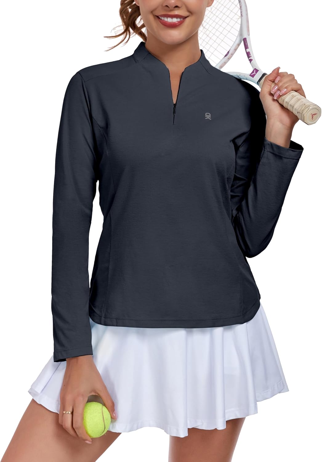 Little Donkey Andy Women's Golf Shirts Long Sleeve 1/4 Zip Athletic Lightweight Quick Dry Workout Hiking Athletic Shirts