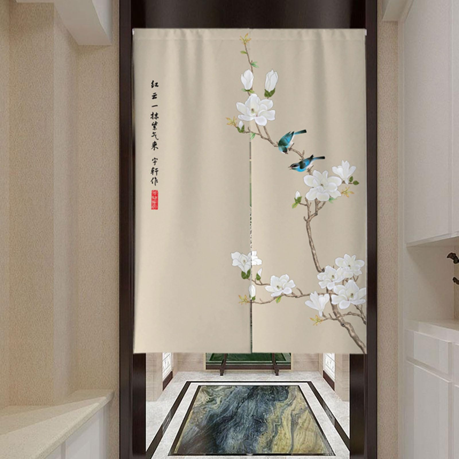 GuangRyl Japanese Style Doorway Window Panel,Noren Japanese Curtain Short,Japanese Noren Doorway Curtain,Door Half Curtain For Bedroom Kitchen Shop Restaurant Decorative 85×120cm