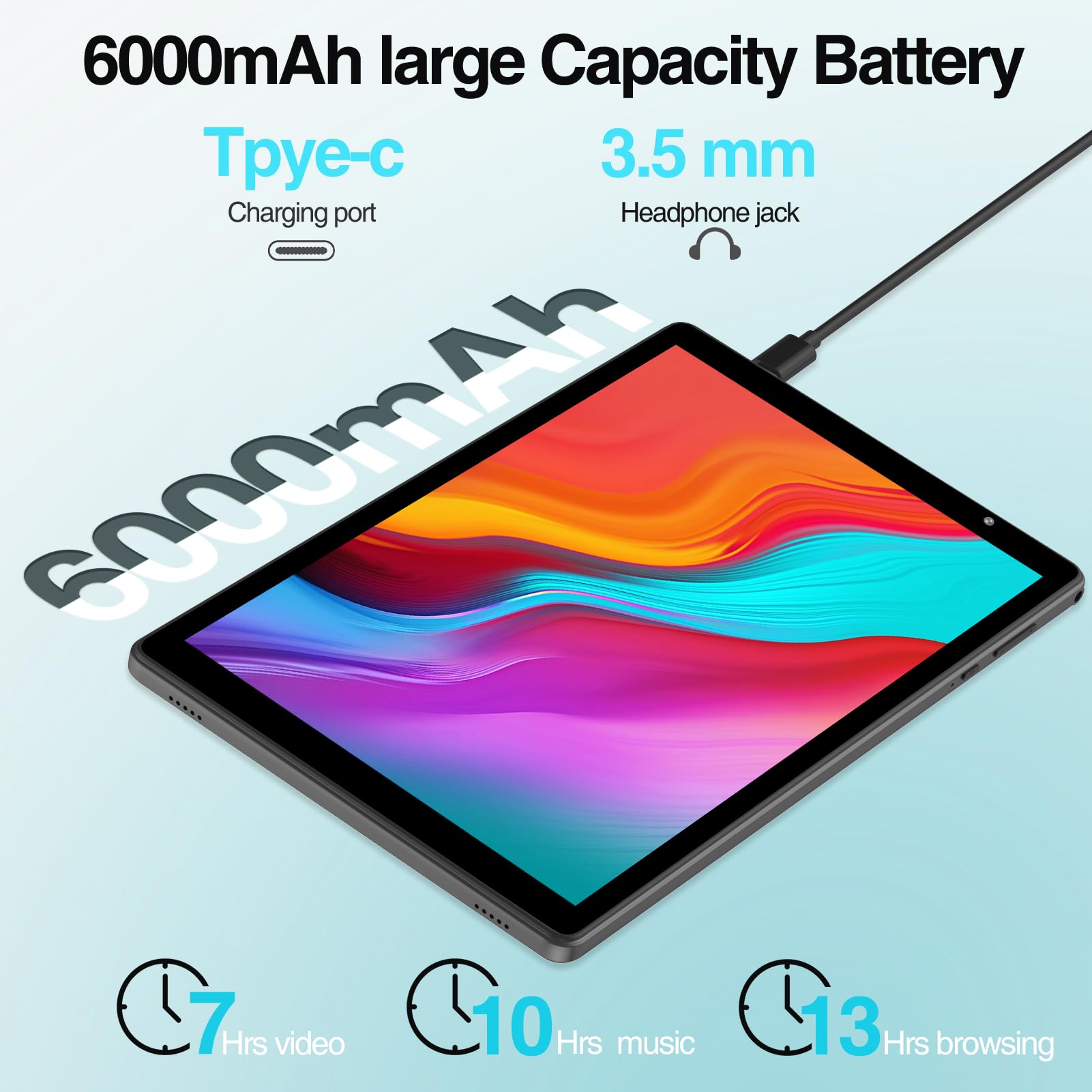 Amazon.com : VOLENTEX 10 Inch Tablet Android 14 Tablet PC, Tablets