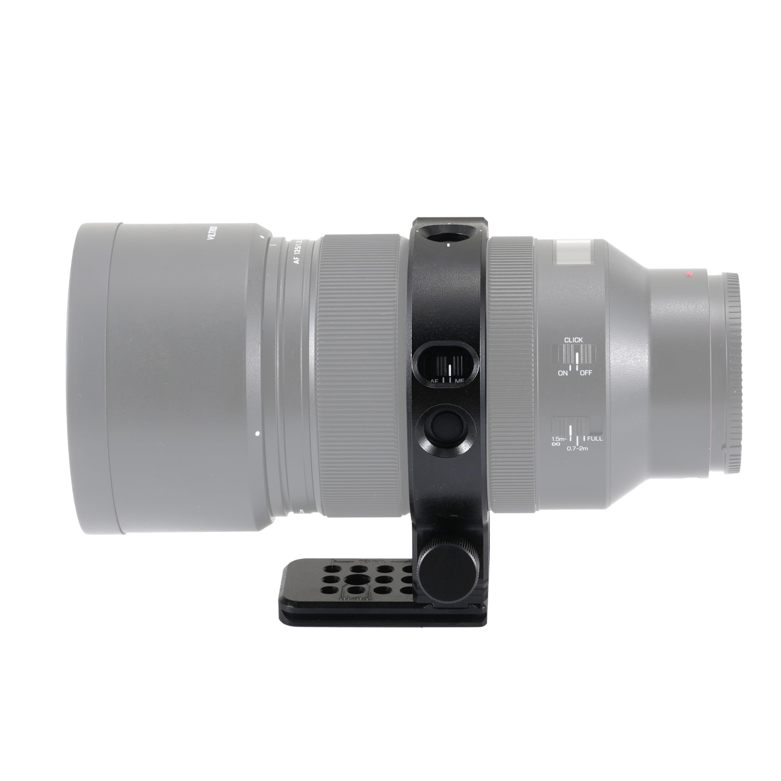FOTGA Anillo de soporte de metal para trípode de 85 mm para objetivo Viltrox AF 135 mm F1.8 LAB FE/Z, inferior con trípode Arca Swiss placa de liberación rápida con tornillo de 1/4" y 3/8"
