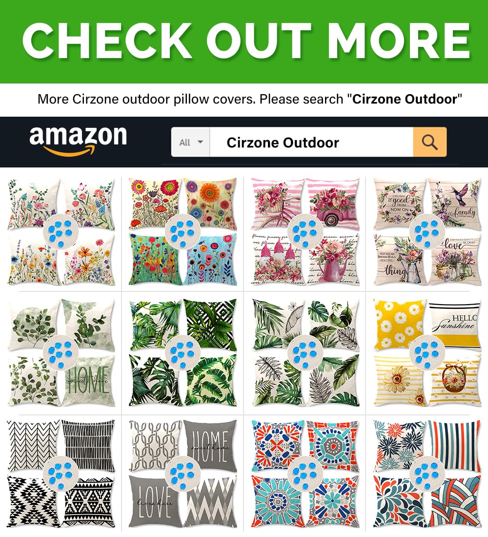18 In.x 18 In. Outdoor Decorative Throw Pillow Covers, Spring Flowers Waterproof Cushion Covers (Set Of 4) B0912RPKDS - The Home Depot