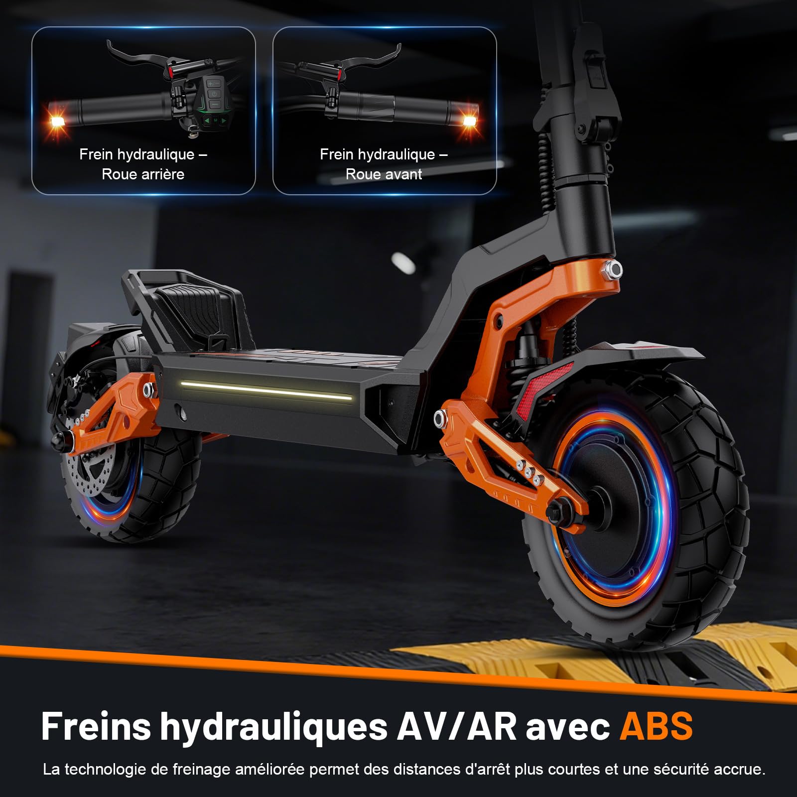 RCB D7 Max Trottinette Électrique Adulte,Moteur 3600W piek（1800W x2）