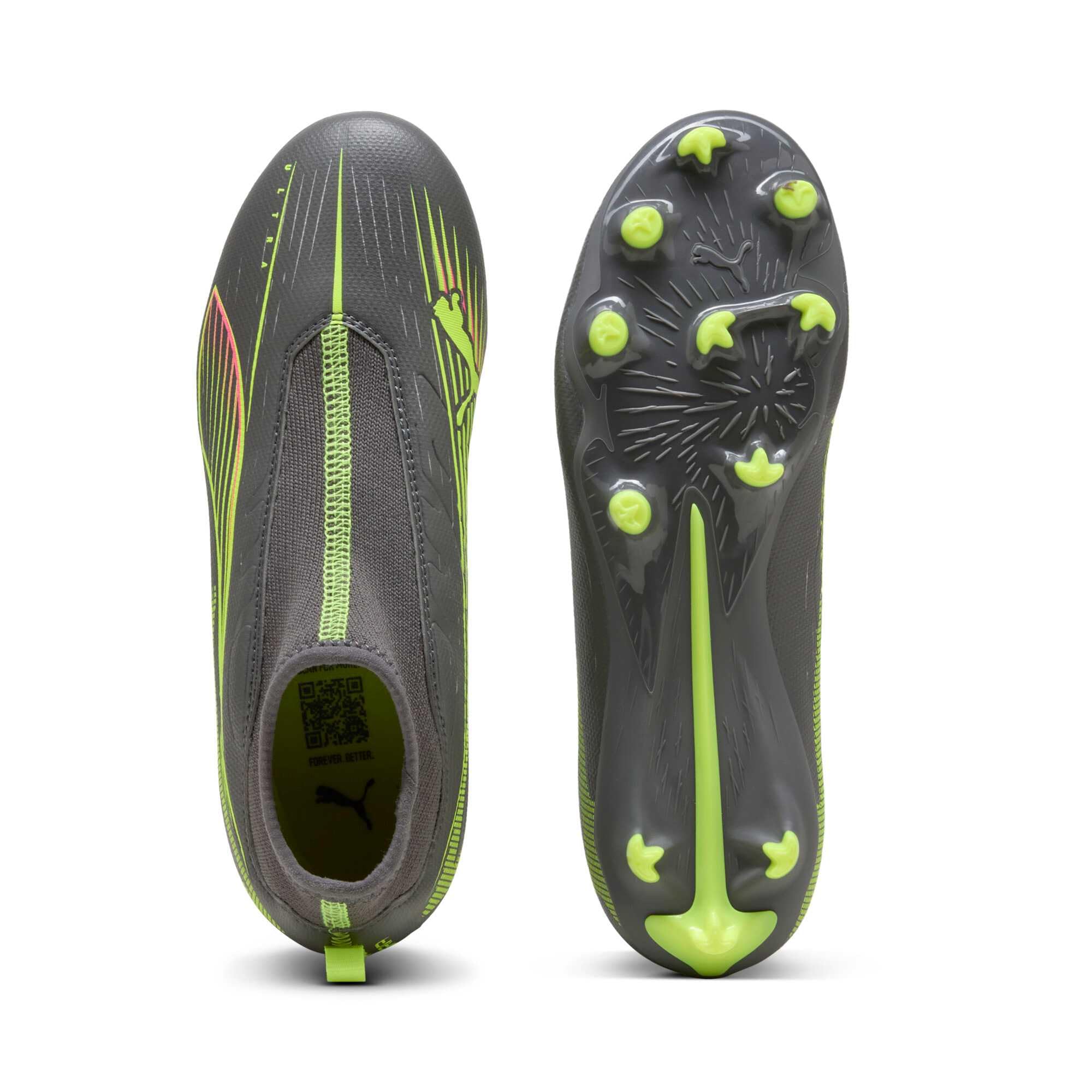 Puma Kids Cloud Ultra 5+ Match - Botas de fútbol para terreno firme