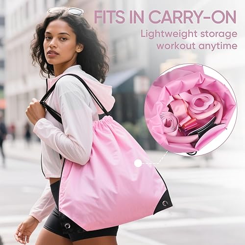 Miniatura 5 de Home Pilates Ring and Ball Set for Women with 5 Resistance Bands 13 inch Magic Circle Workout Essentials Starter Kit for Beginners, Full Body Toning