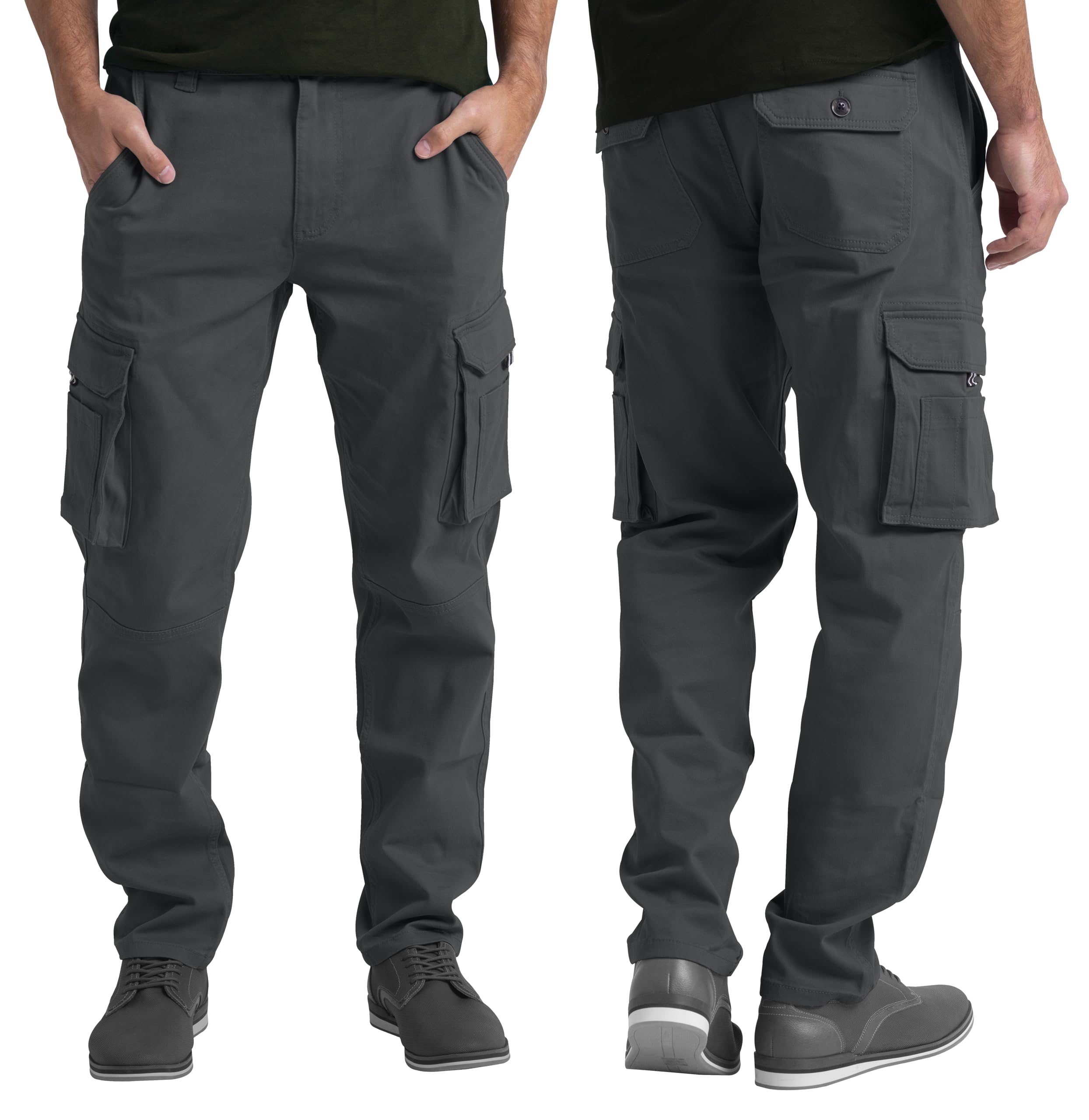 WESTACE Mens Cargo Stretch Pants Premium Relaxed Fit Straight Outdoor Workout Regular Fit Pants with Pockets