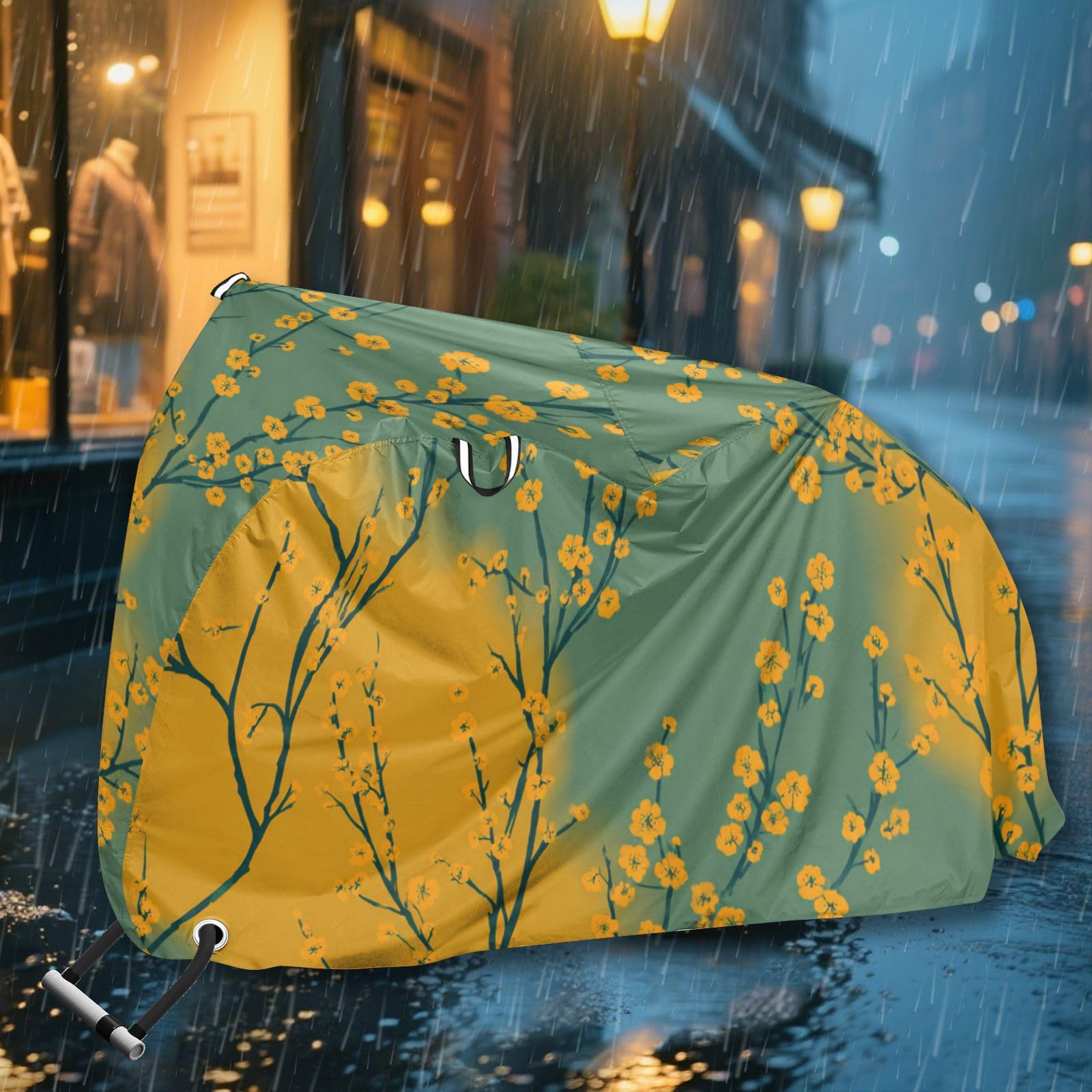 Housse de vélo imperméable avec trous de verrouillage pour intérieur et extérieur - Convient à la plupart des cobertor para bicicletas para lluvia y sol