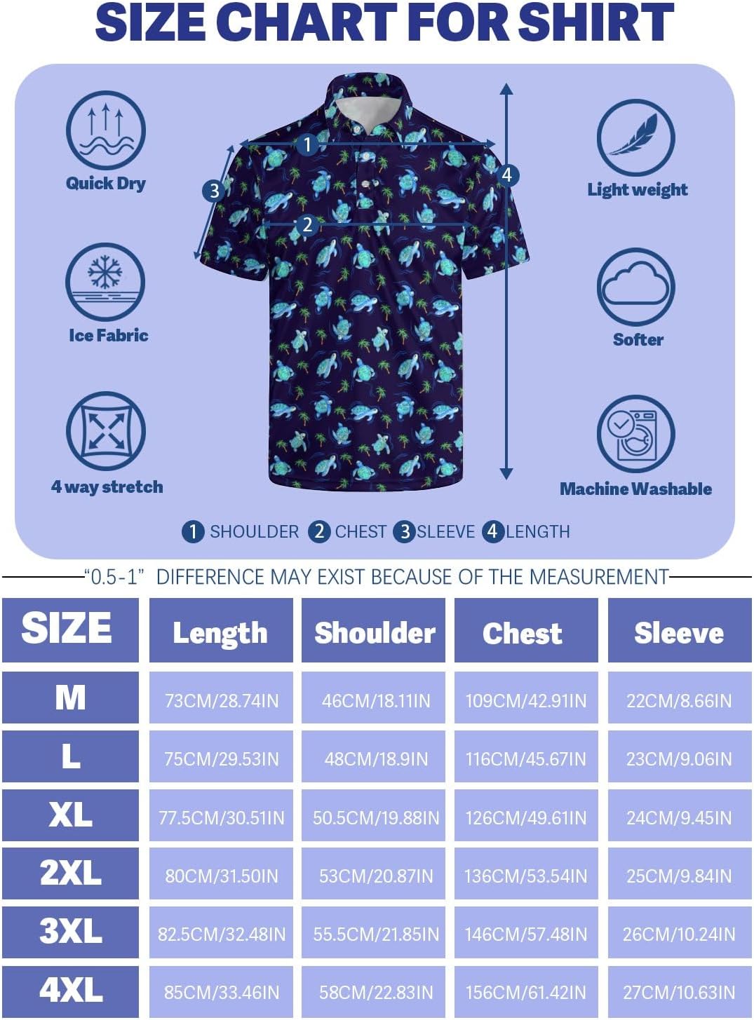 Golf Polo Shirts for Men Funny Print Golf Polos Short Sleeve Performance Men's Golf Shirts Quick Dry