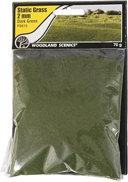 Woodland Scenics Static Grass 2mm -Dark Green -FS613