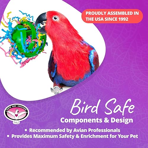 Miniatura 8 de Super Bird Creations SB760 - Juego de 3 bolas de gofres para pájaros, varía