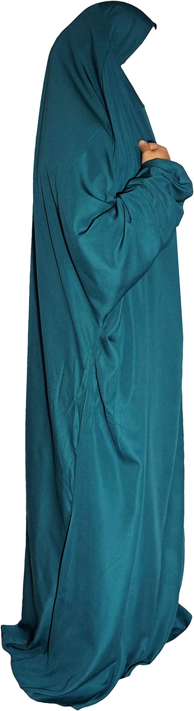 Yaqeen Overhead Jilbab one Piece Ideal as Everyday Abaya, Prayer Dress, or Everyday/Home/School/Travel/Mosque/Madrassa/Masjid/Ramadan/Eid for a Muslimah