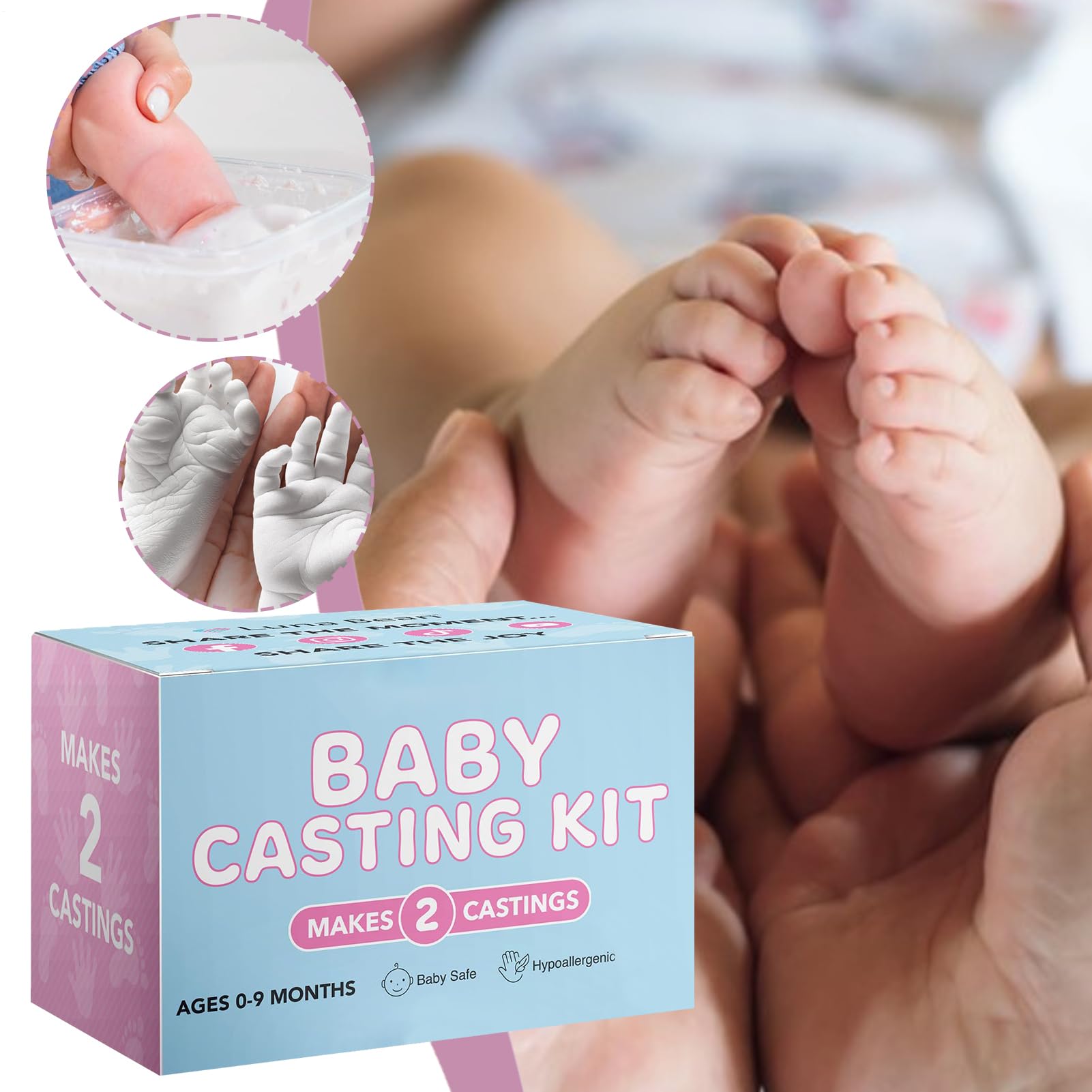 Kit Per Calco 3D Del Bebè Kit Decorativo con Impronta del Piede del Neonato