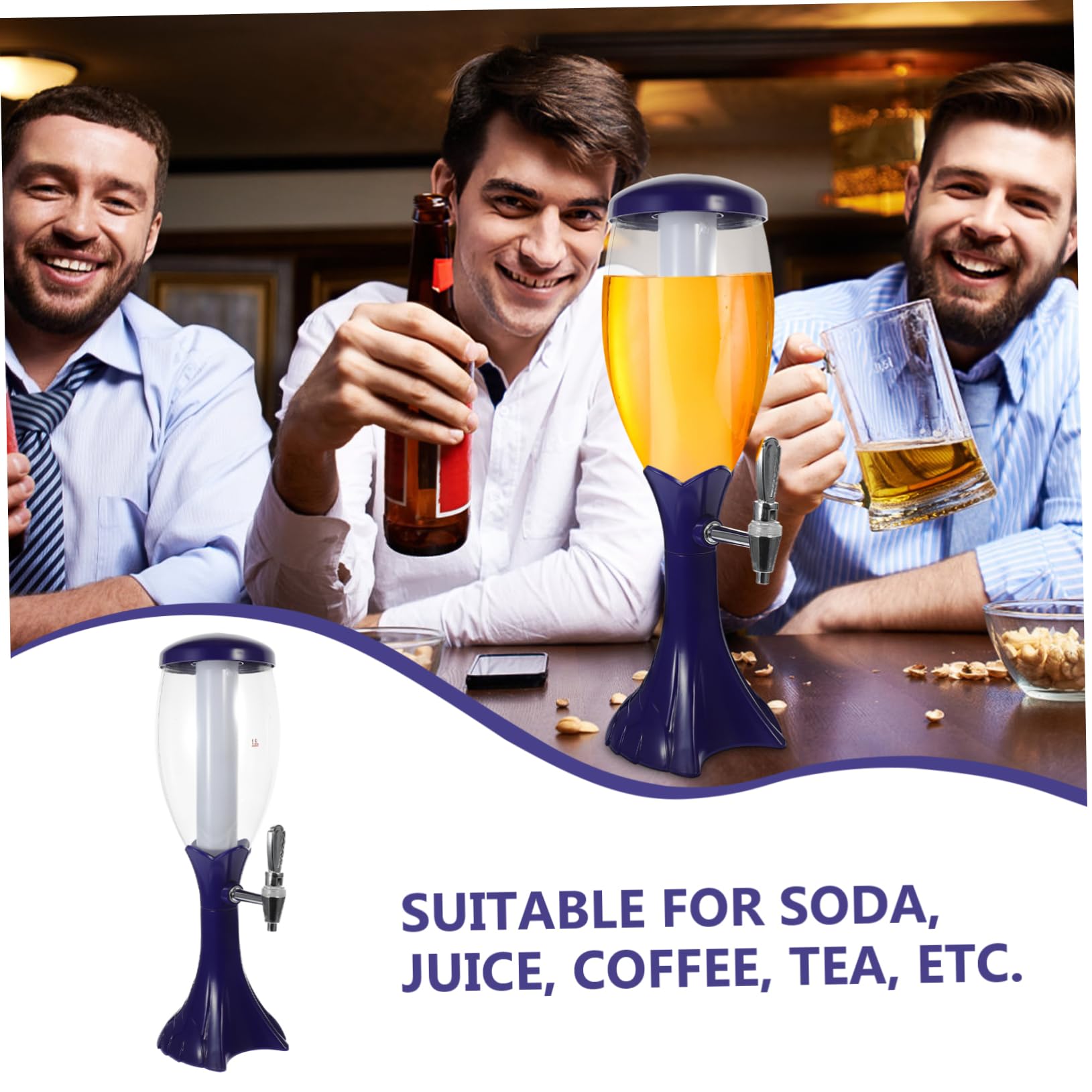 PRETYZOOM Barril de Cerveza Distribuidor de Bebidas Dispensador para Fiestas Grifo para Botella Autoservicio Dispensador de Cerveza
