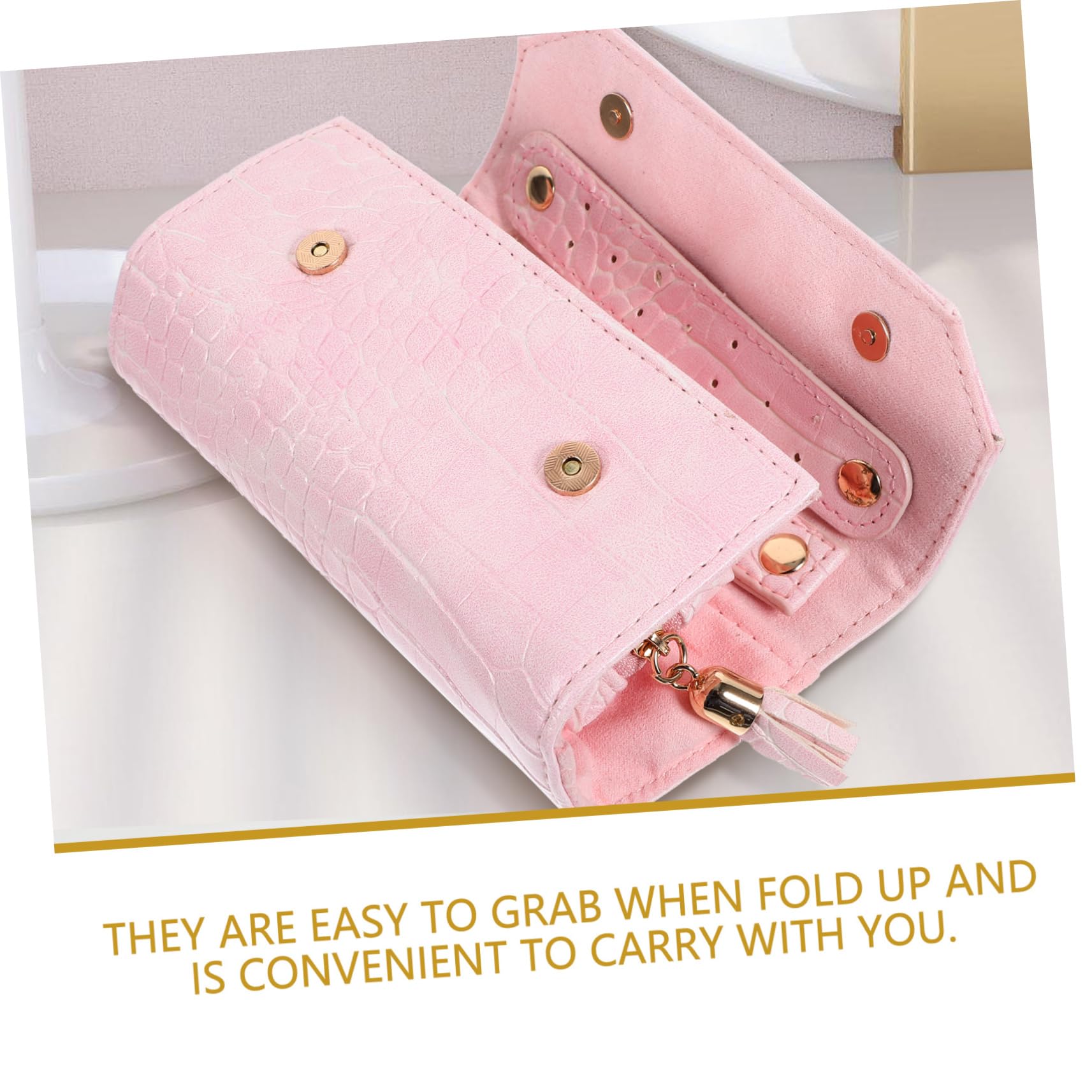 Cabilock 5piezas Organizador De Joyas De Viaje Estuche De Almacenamiento Para Collares y Pendientes Bolsa De Joyas y Ligera Para Viajes y Actividades Al Aire