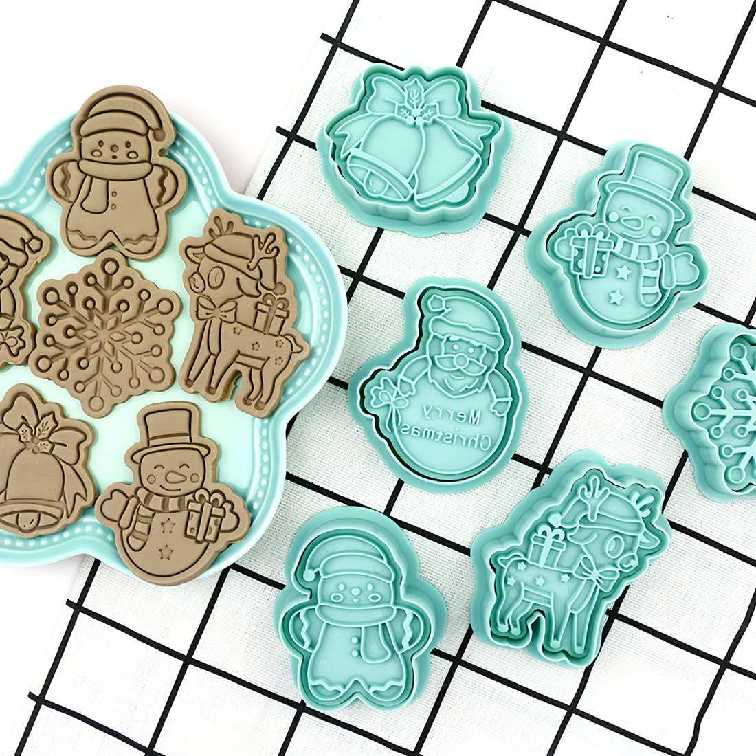 Emporte-pièces Noël 3D Monstres - Lot De 6 Moules à Biscuits Festifs Pour Pâtisserie, Gâteaux Et Fondant