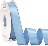 Vista 73 de Ribbli - Cinta de satén burdeos de doble cara, 1 pulgada x 50 yardas - Cinta burdeos oscuro de satén para envoltura de regalos, manualidades