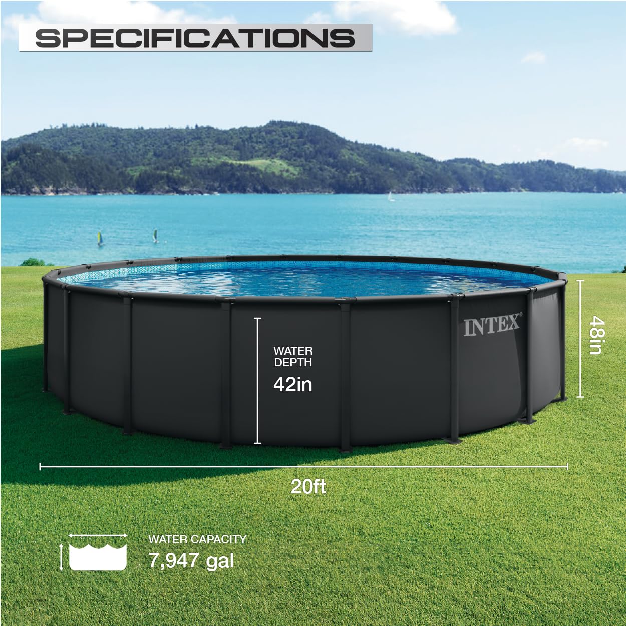 intex プール INTEX Ultra XTR® Frame Above Ground Pool w/ Sand Filter Pump - 18
