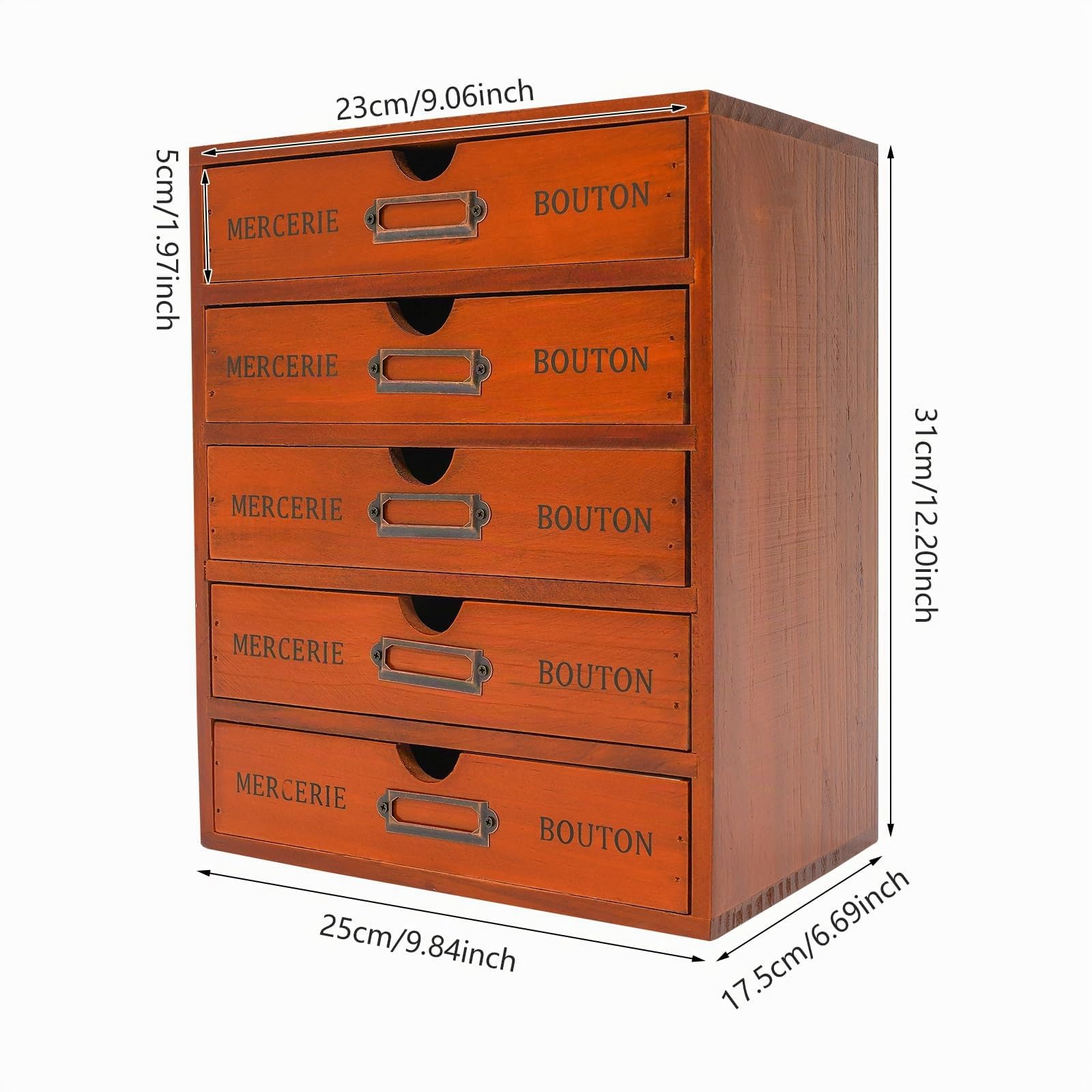 5 cassetti torre portaoggetti, organizer da scrivania in legno, organizer per ufficio con cassetti, portaoggetti per ufficio e casa, organizer in legno con 5 livelli, per ufficio, camera da letto e