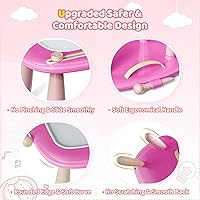 Vista 5 de Kikidex Juguetes para niños pequeños de 1 a 3 años, tablero magnético resistente, reutilizable, sin ensuciar, juguetes educativos de aprendizaje Rosa