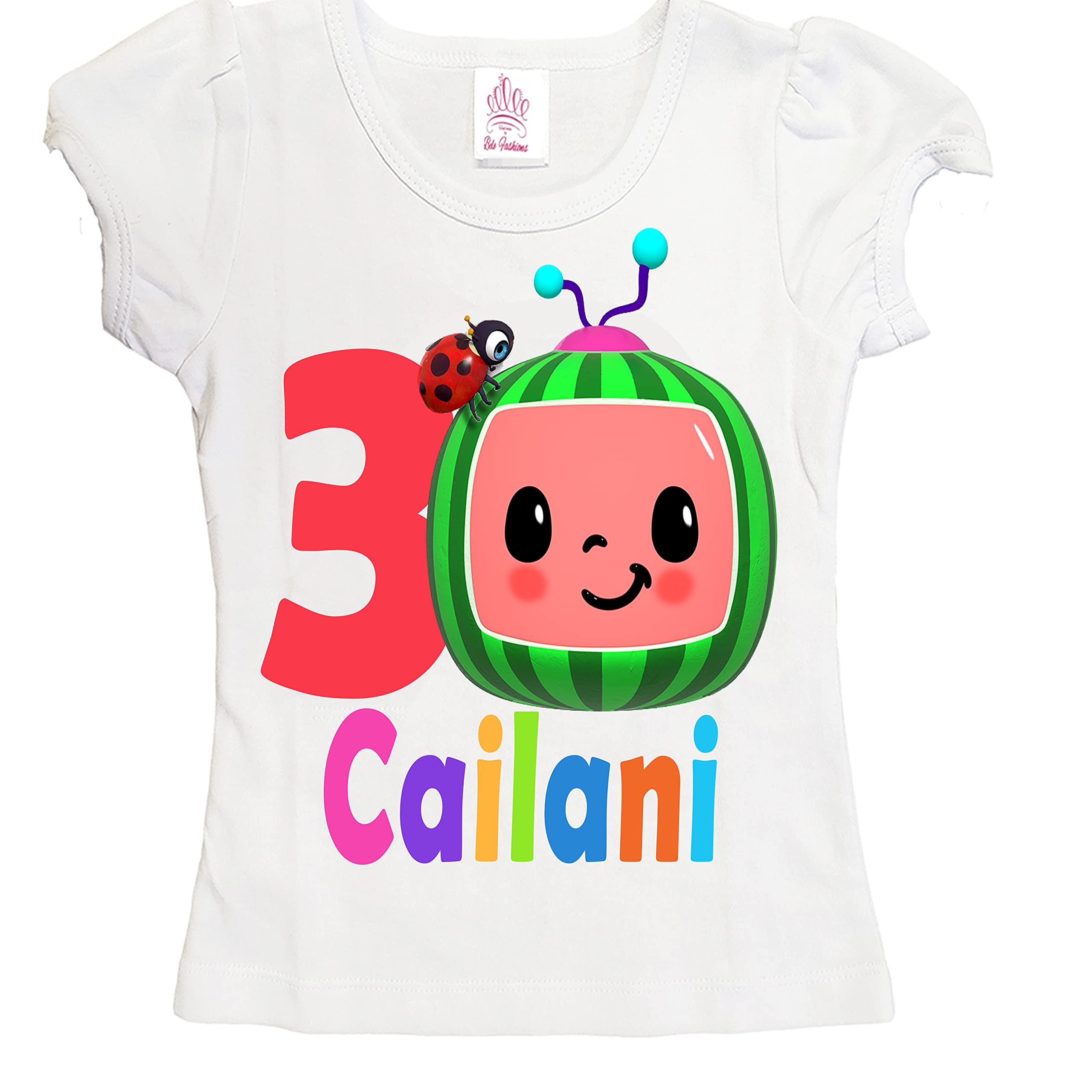 Cocomelon girl shirt. Personalized Cocomelon shirt. Girls Cocomelon (4T)