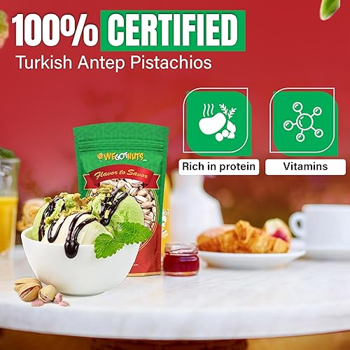 Miniatura 5 de Pistachos turcos de Antep  Pistachos tostados Kosher de alta calidad de We Got Nuts  Snack natural y saludable de rico sabor  Enteros y salados