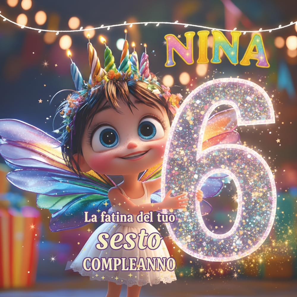 Nina, la fatina del tuo sesto compleanno: Libro personalizzabile per compleanno bambino o bambina di 6 anni – Regalo originale per il sesto compleanno