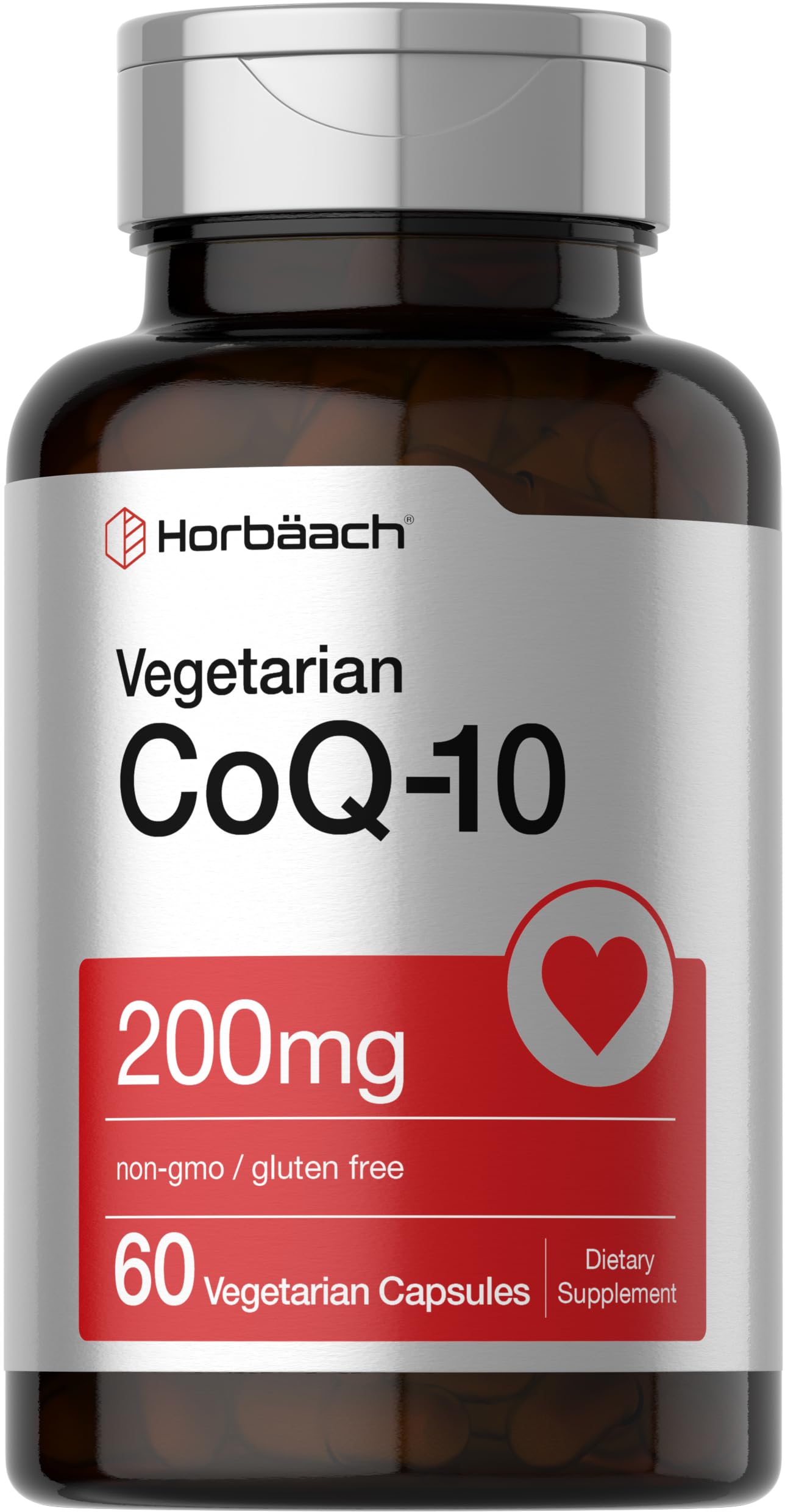 Horbäach CoQ10 200mg | with Black Pepper Extract | 60 Capsules