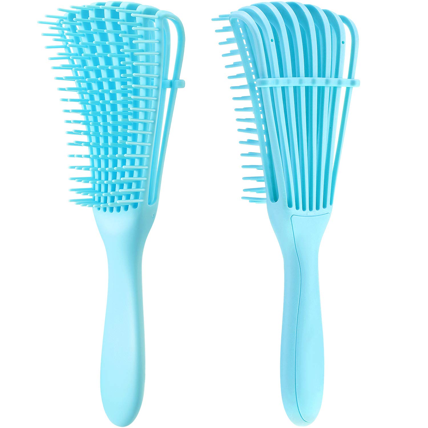 2 Pieces Detangling Brush for Afro America/African Hair Textured 3a to 4c Kinky Wavy/Curly/Coily/Wet/Dry/Oil/Thick/Long Hair, Knots Detangler Easy to