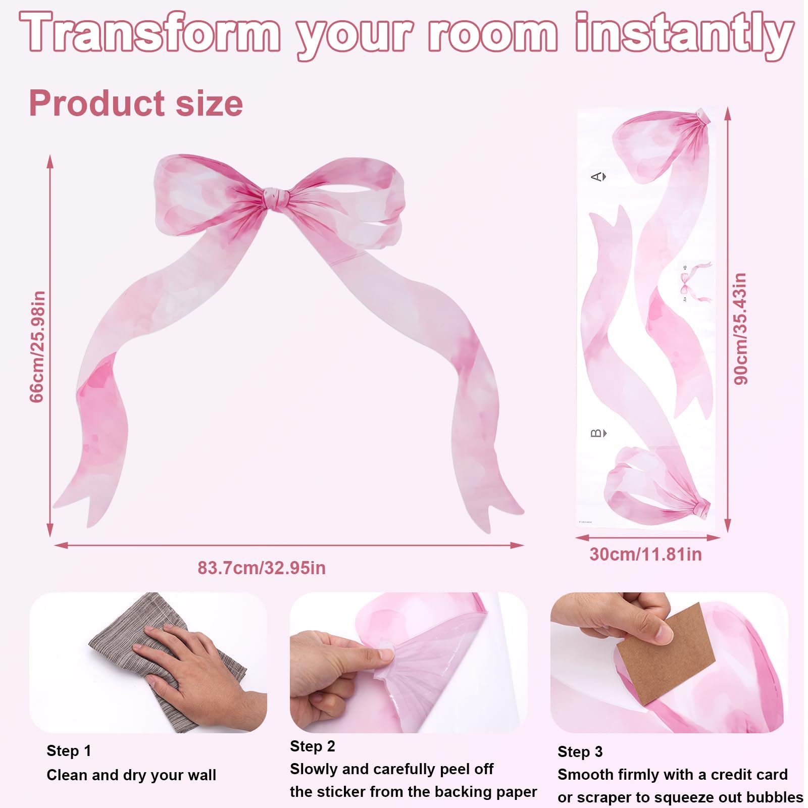 lasuroa Large Bow Tie Wall Sticker - Image 2