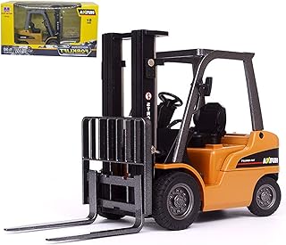 Gemini & Genius Forklift Toys Construction Truck 1:50 Scale Diecast Engineering Collectible Alloy Toy, Forklift Trucks Toy, Alloy Fork Truck Models Warehouse Vehicle Car Toy for Kids