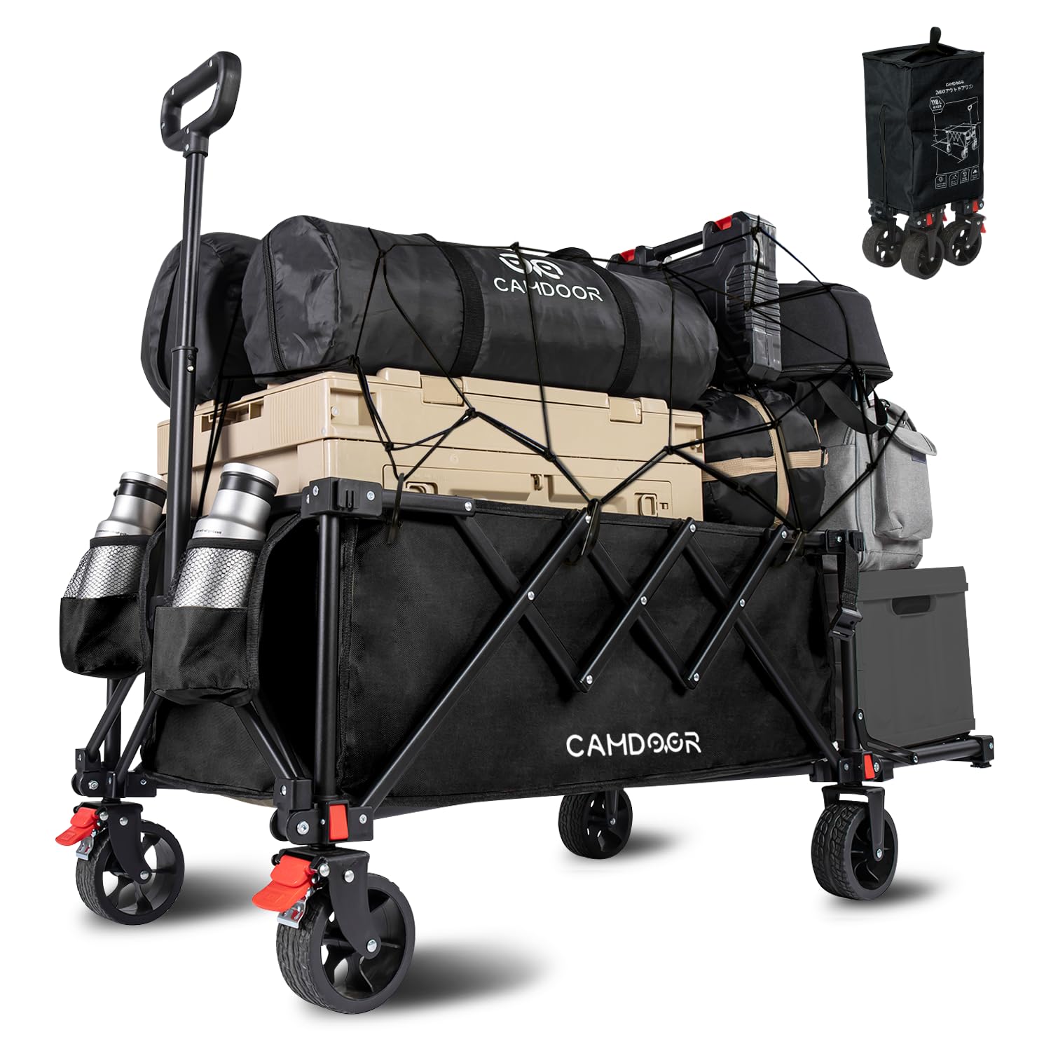 Amazon.co.jp: CAMDOOR 後ろ開け キャリーワゴン 長物対応【3秒で収納