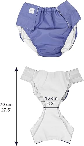 Miniatura 4 de KMINA - Funda reutilizable para pañales para adultos, paño lavable, protector ajustable, ropa interior para incontinencia - Fabricado en Europa