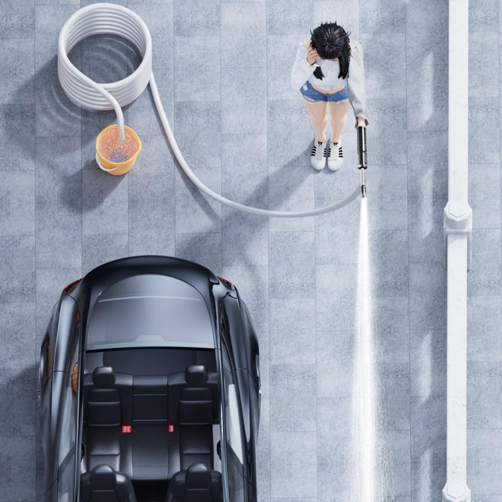 Hidrolimpiadora Portátil Limpiador A Presión Portátil | Herramienta de Riego con Boquilla de Pulverización Ajustable y Accesorios para Coche, Hogar, Jardín, Plantas de Exterior y