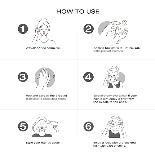 Miniatura 7 de NK Professional Care Aceite de peinado  Silicona de alta tecnología para el cabello  Brilla sin engrasar  Cabello brillante, suave y sedoso  4.1 fl