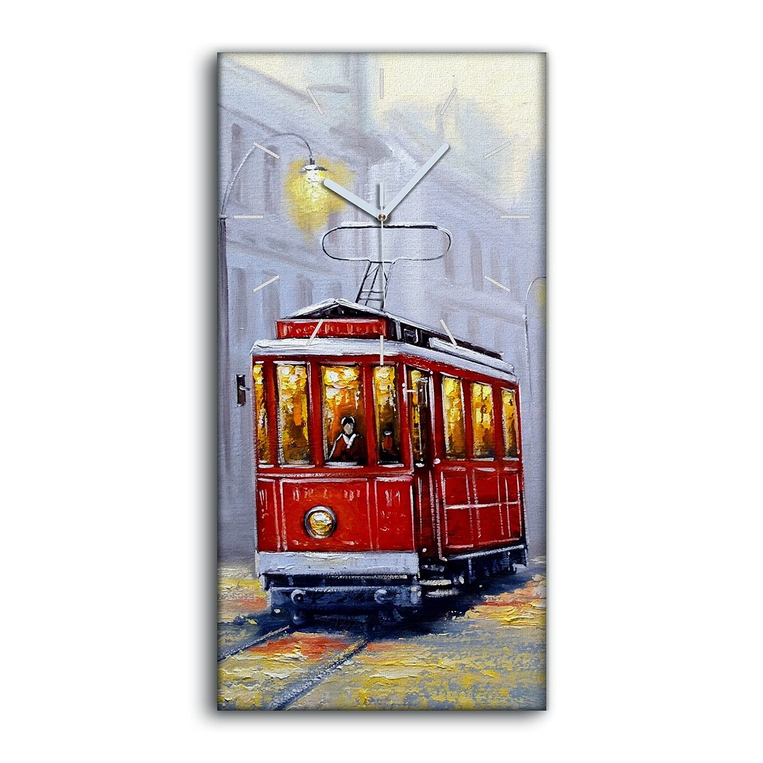 Horloge sur Toile Silencieuse Sans Tic-Tac - Salon et Chambre 30x60cm