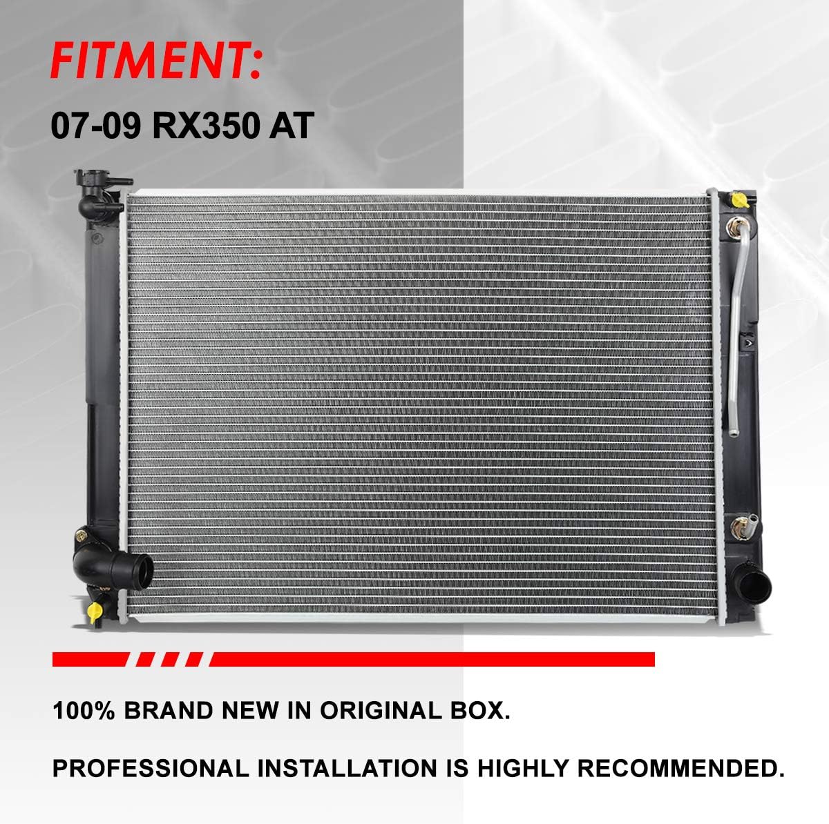 Auto Dynasty Radiator Compatible with 2007-2009 RX350 SUV AT, DPI 13019 Factory Style 1-Row Cooling Radiator, Aluminum Core
