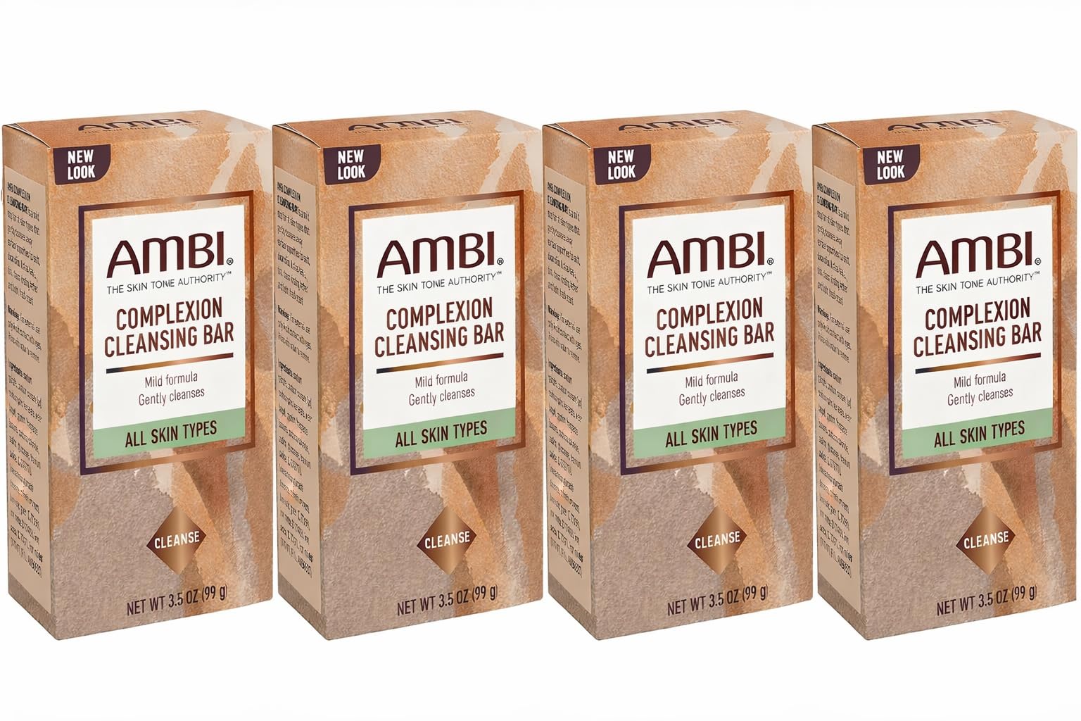 Ambi Complexion Cleansing Bar Soap, 3.5 Oz (Pack Of 4)
