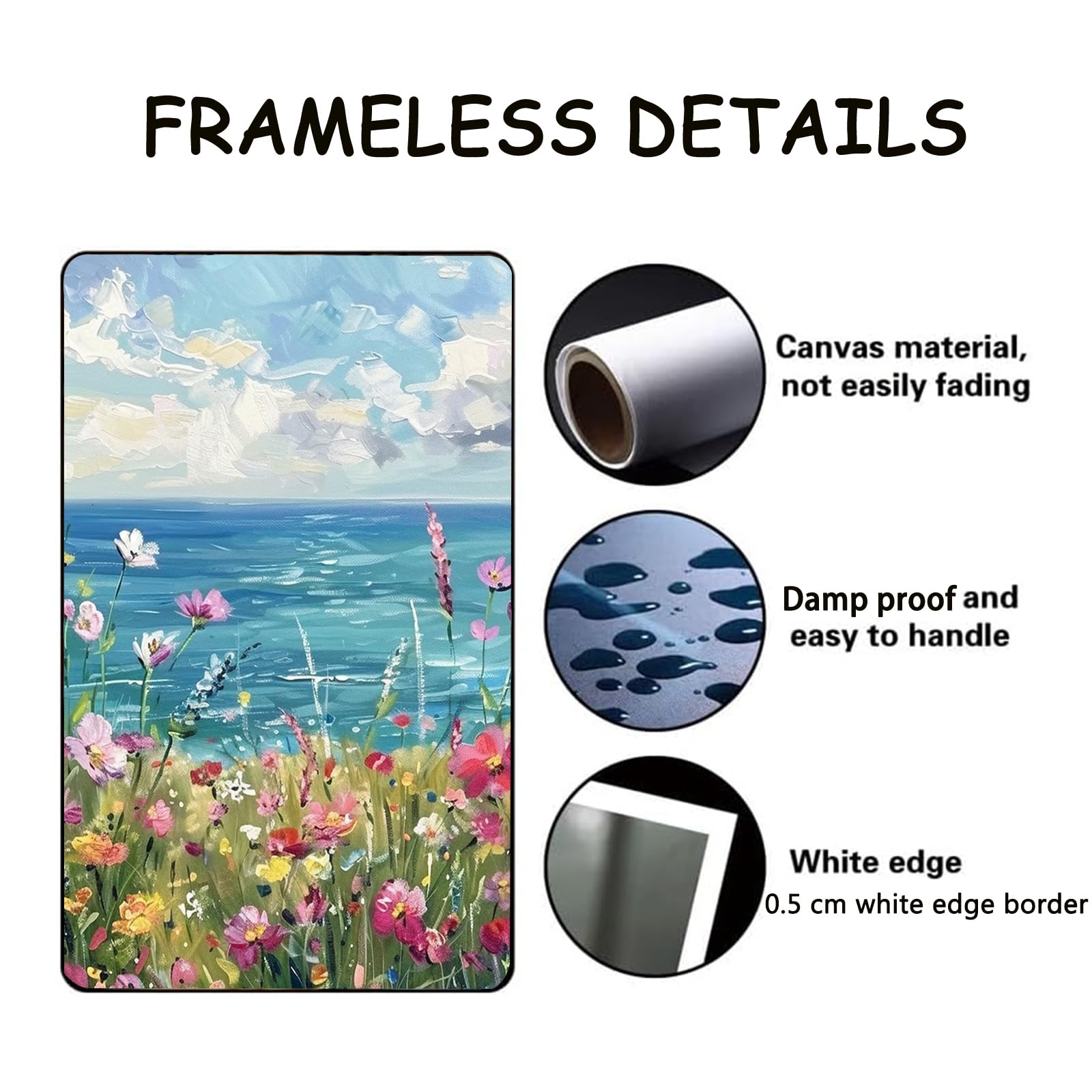 sea＊flowerページ Amazon.com: Blue Sea Flowers Wall Art Sea Beach Canvas Art