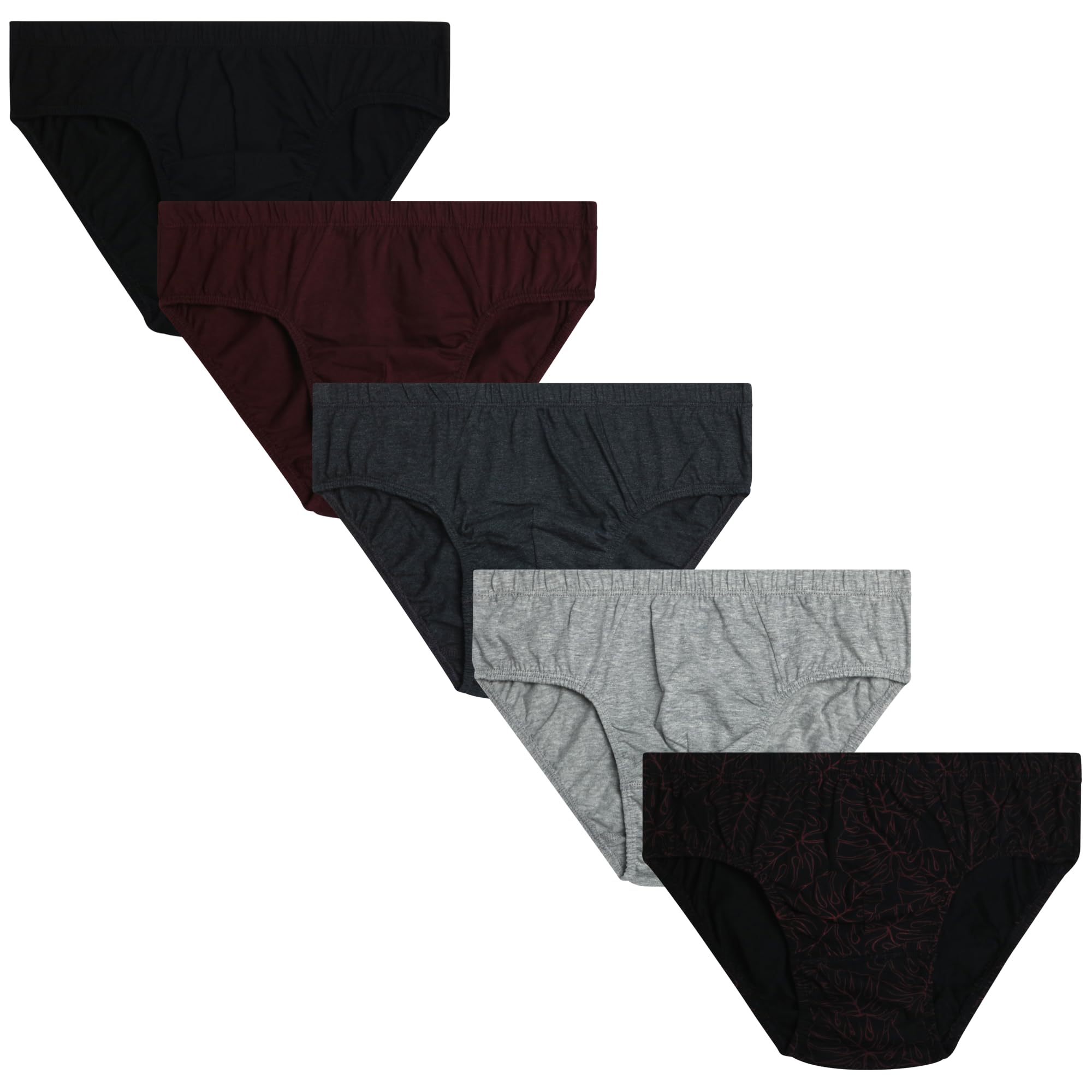 Mens Underwear Briefs - 5 Pack Stretch Athletic Low Rise, Pouch