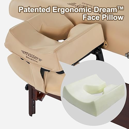 Miniatura 6 de Master Massage Universal MusicMaster - Juego de cojines redondos de media luna y mesa de masaje ajustable, juego de mesa de masajereposacabezas de