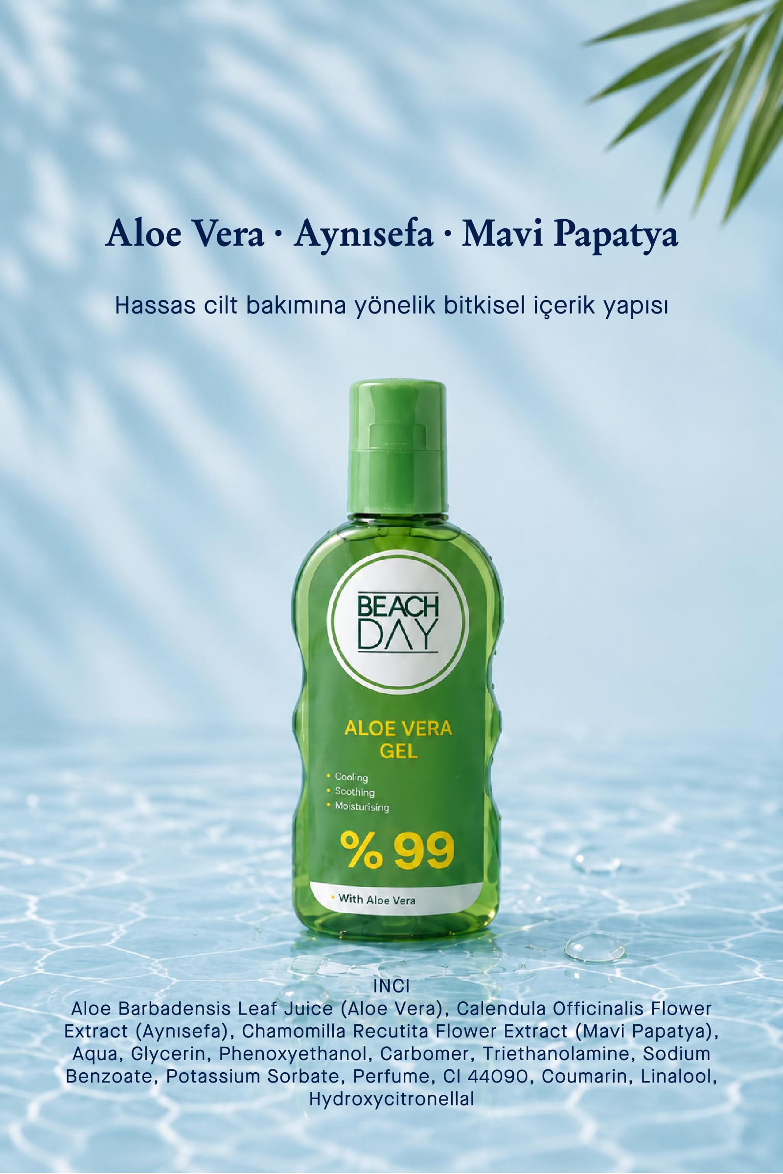 Beach Day Güneş Sonrası Yüksek Aloe Vera Nemlendirici Sprey 150 Ml Onarıcı Cildi Sakinleştirici