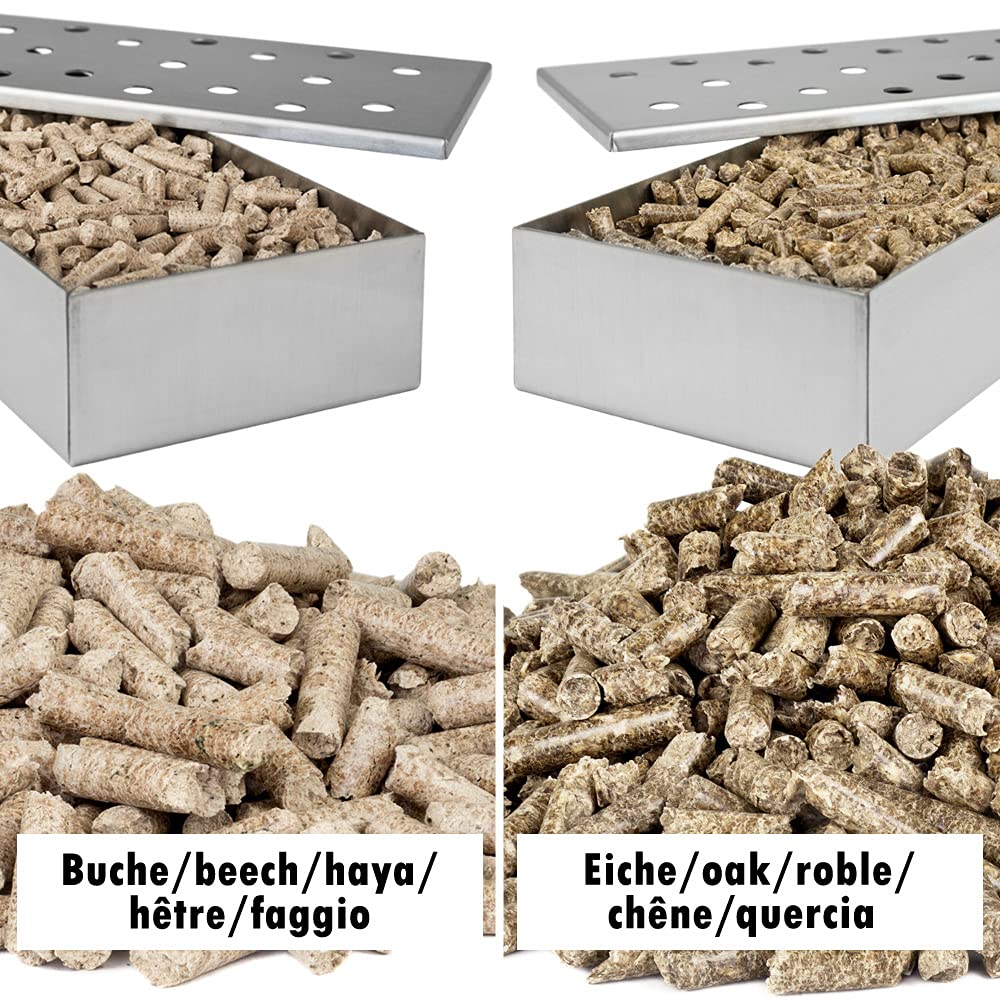 15 kg Eiche Pellets + 15 kg Buche Pellets Grill Smoker Holz Pizzaofen BBQ Pellet Outdoor Ofen Grillen Chunks Holzpellets Garten Räuchern Pizza Wood Smoke Zubehör Rauch Flameup