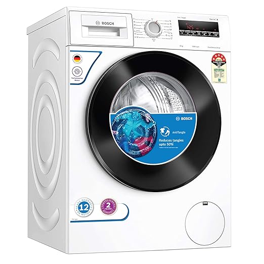 Bosch 8 kg 5 Star Inverter Touch Control Fully Automatic Front Loading Washing Machine with In- built Heater (WAJ2426MIN,White) at Rs. 34990