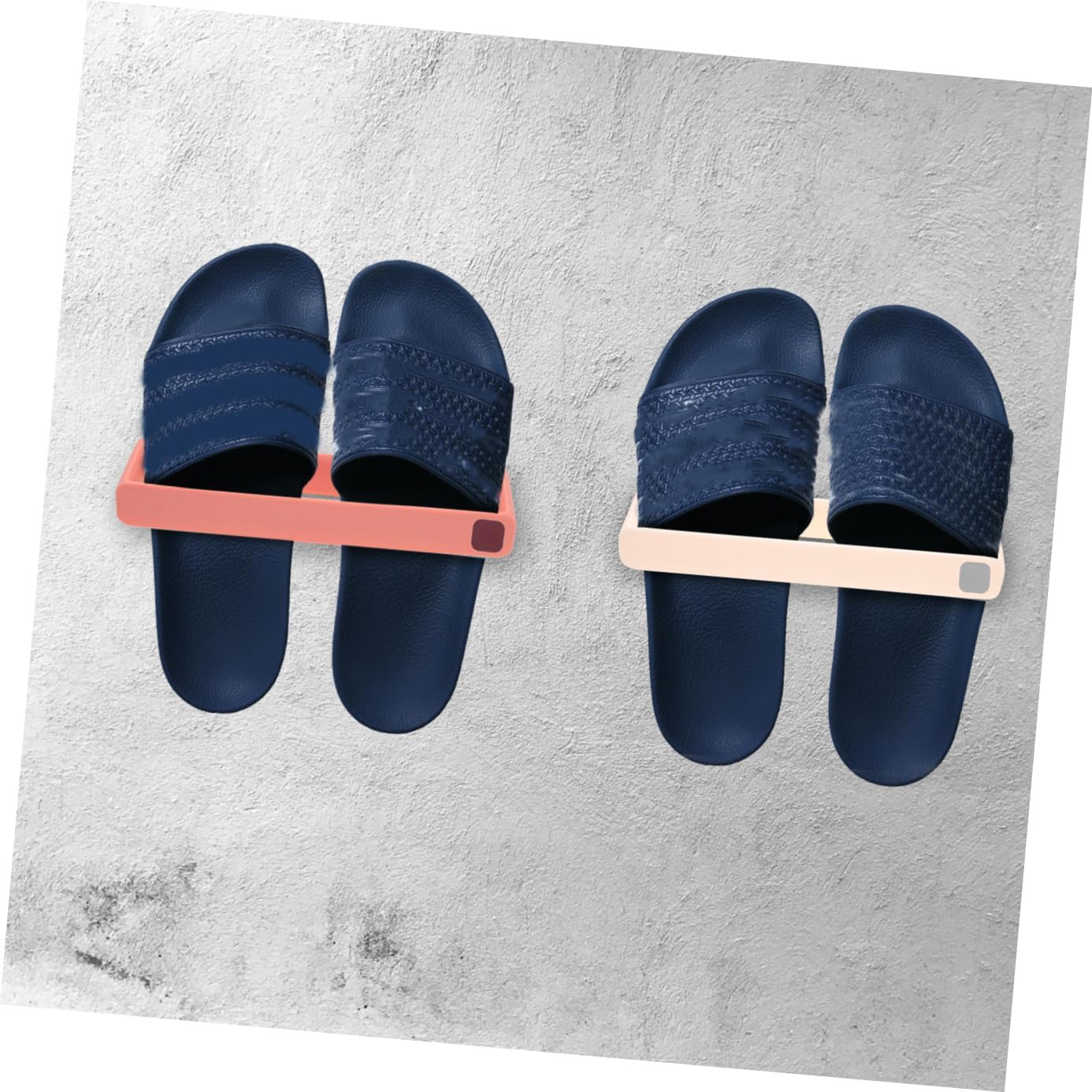 Wall Mounted Slipper Rack 4 Piece PP Adhesive Hanging Organizer