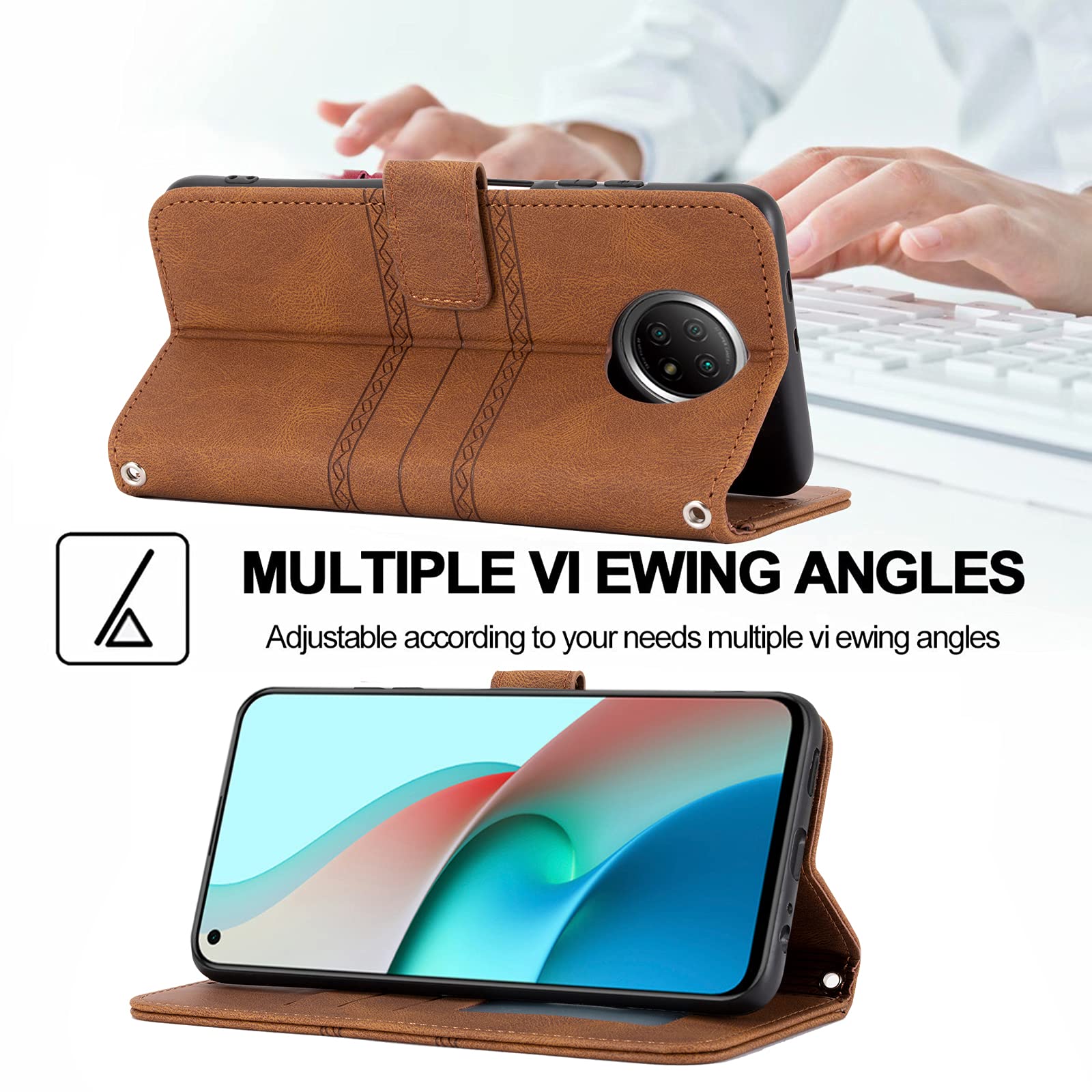 Cover Portafoglio Con Tracolla Per Xiaomi Redmi Note 9 5G / 9T 5G – Custodia In PU Pelle Con Laccio E Pen Touch (lilla) - 5