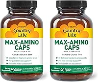 Vista 8 de Country Life Maxi-Amino Caps - 16 aminoácidos de forma libre - 180 cápsulas vegetarianas - Sin gluten, vegetariano